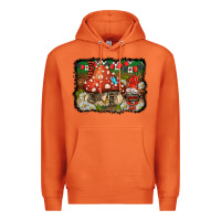 Carrot welcome ladybug gnome background Premium Hoodie - BarkalooDesign