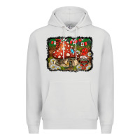 Dove Grey welcome ladybug gnome background Premium Hoodie - BarkalooDesign