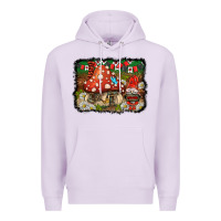 Lilac welcome ladybug gnome background Premium Hoodie - BarkalooDesign