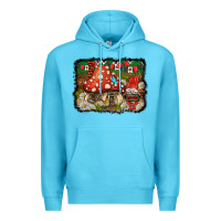 Ocean Blue welcome ladybug gnome background Premium Hoodie - BarkalooDesign