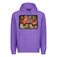 Purple welcome ladybug gnome background Premium Hoodie - BarkalooDesign