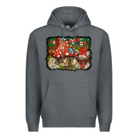 Rock welcome ladybug gnome background Premium Hoodie - BarkalooDesign