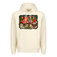 Sandshell welcome ladybug gnome background Premium Hoodie - BarkalooDesign