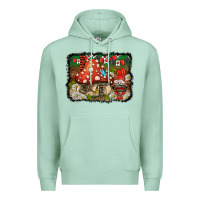Seafoam welcome ladybug gnome background Premium Hoodie - BarkalooDesign