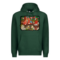 Sports Green welcome ladybug gnome background Premium Hoodie - BarkalooDesign