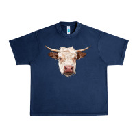 Navy hereford cow head Urban Heavy Tee - RanaPortraitStore