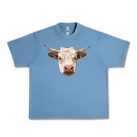 Pebble Blue hereford cow head Urban Heavy Tee - RanaPortraitStore