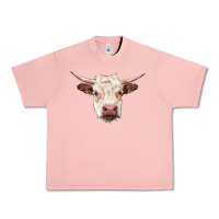 Salmon hereford cow head Urban Heavy Tee - RanaPortraitStore