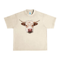 Sandshell hereford cow head Urban Heavy Tee - RanaPortraitStore