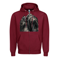 Burgundy english pointer us army Zipper Hoodie - RanaPortraitStore