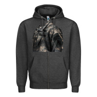 Charcoal Heather english pointer us army Zipper Hoodie - RanaPortraitStore
