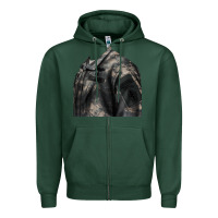 Sports Green english pointer us army Zipper Hoodie - RanaPortraitStore