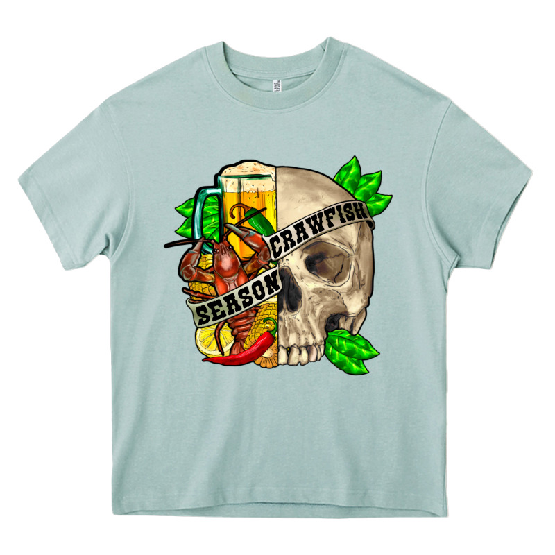 Skull Crawfish Season Heavy Core Tee by FaDigitalArtStudio | Teevron