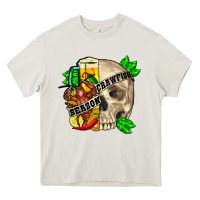 Cream skull crawfish season Heavy Core Tee - FaDigitalArtStudio