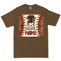 Cacao Baseball Mom Messy Bun Premium Tee - CowhideDigitalArt
