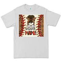 Dove Grey Baseball Mom Messy Bun Premium Tee - CowhideDigitalArt