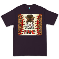 Plum Baseball Mom Messy Bun Premium Tee - CowhideDigitalArt