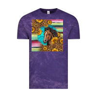 Cloud Purple quarter horse aztec pattern Vintage Tee - LillyAllenDesigns