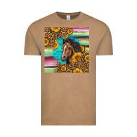Vintage Coffee quarter horse aztec pattern Vintage Tee - LillyAllenDesigns