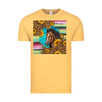Vintage Mustard quarter horse aztec pattern Vintage Tee - LillyAllenDesigns
