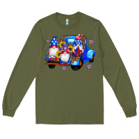 Army Green american flag gnomes truck sunflowers star leopard Long Sleeve Tee - Artiststas