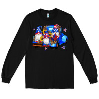 Black american flag gnomes truck sunflowers star leopard Long Sleeve Tee - Artiststas