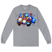 Heather Grey american flag gnomes truck sunflowers star leopard Long Sleeve Tee - Artiststas