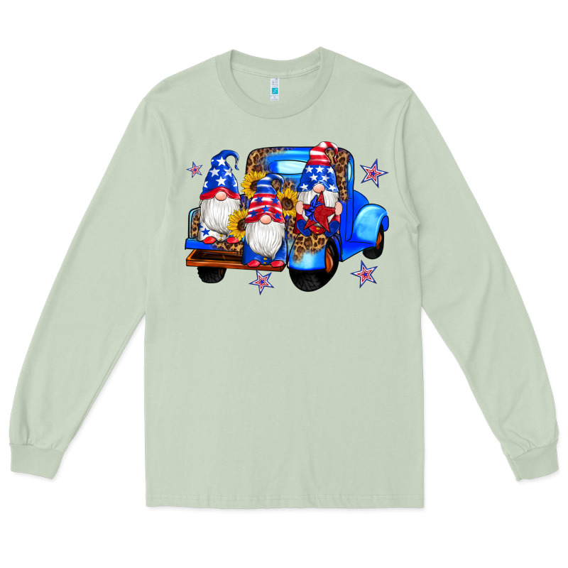 American Flag Gnomes Truck Sunflowers Star Leopard Long Sleeve Tee by Artiststas | Teevron