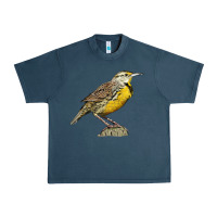 Midnight Navy Western Meadowlark Urban Heavy Tee - LillyAllenDesigns