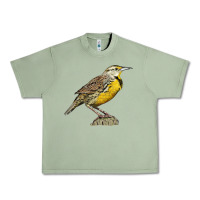 Oil Green Western Meadowlark Urban Heavy Tee - LillyAllenDesigns