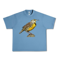 Pebble Blue Western Meadowlark Urban Heavy Tee - LillyAllenDesigns