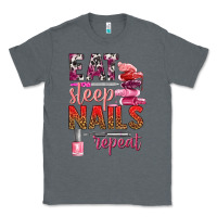 Charcoal Heather eat sleep nails repeat bbs Classic Tee - BundleAndBundleShop