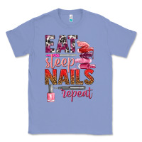 Colony Blue eat sleep nails repeat bbs Classic Tee - BundleAndBundleShop