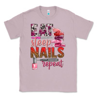 Lilac eat sleep nails repeat bbs Classic Tee - BundleAndBundleShop