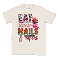 Natural eat sleep nails repeat bbs Classic Tee - BundleAndBundleShop