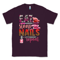 Plum eat sleep nails repeat bbs Classic Tee - BundleAndBundleShop