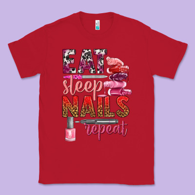 Eat Sleep Nails Repeat Bbs Classic Tee Designed By Bundleandbundleshop