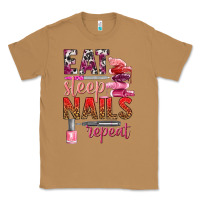 Toasted Coconut eat sleep nails repeat bbs Classic Tee - BundleAndBundleShop