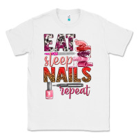 White eat sleep nails repeat bbs Classic Tee - BundleAndBundleShop