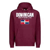 Burgundy dominican republic Premium Hoodie - DesigneFamous