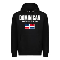 Black dominican republic Premium Hoodie - DesigneFamous