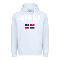 White dominican republic Premium Hoodie - DesigneFamous