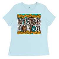Baby Blue Western Wasted On You Ladies Tee - LillyAllenDesigns