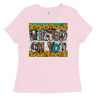 Bubblegum Pink Western Wasted On You Ladies Tee - LillyAllenDesigns