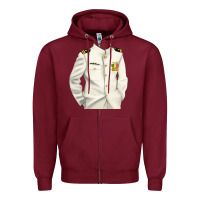 Burgundy us navy Zipper Hoodie - RanaPortraitStore