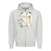 Dove Grey us navy Zipper Hoodie - RanaPortraitStore