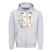Heather Grey us navy Zipper Hoodie - RanaPortraitStore