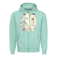 Seafoam us navy Zipper Hoodie - RanaPortraitStore