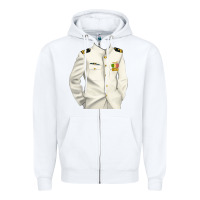 White us navy Zipper Hoodie - RanaPortraitStore
