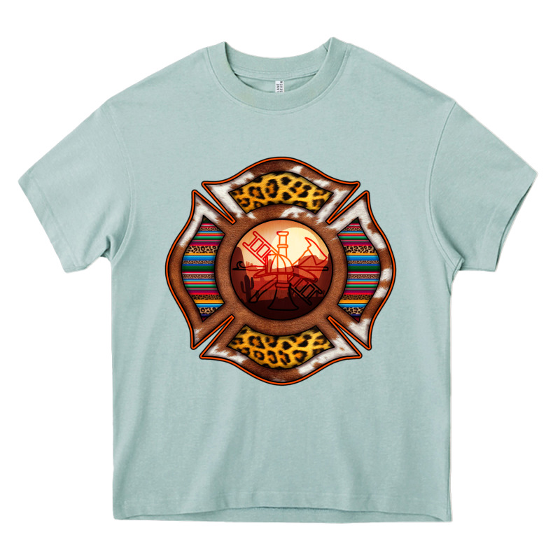 Western Firefighter Symbol Heavy Core Tee by RanaPortraitStore | Teevron